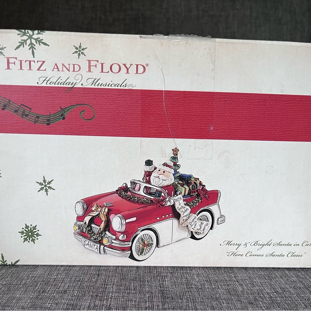 Fitz and Floyd Here Come Santa Claus Festive Car - Picture 8 of 13